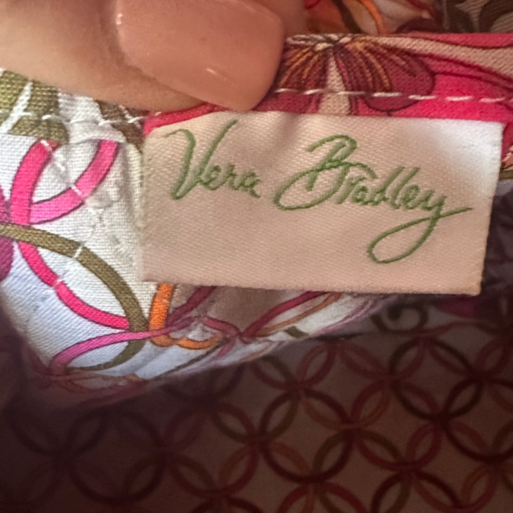 Vera Bradley Tea Garden Tote Shoulder Purse Handbag Retired Pattern - Picture 11 of 16